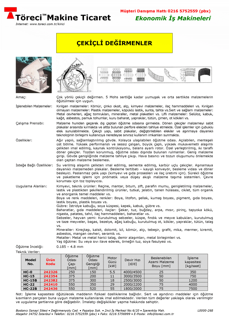 Çekiçli Değirmen 242326