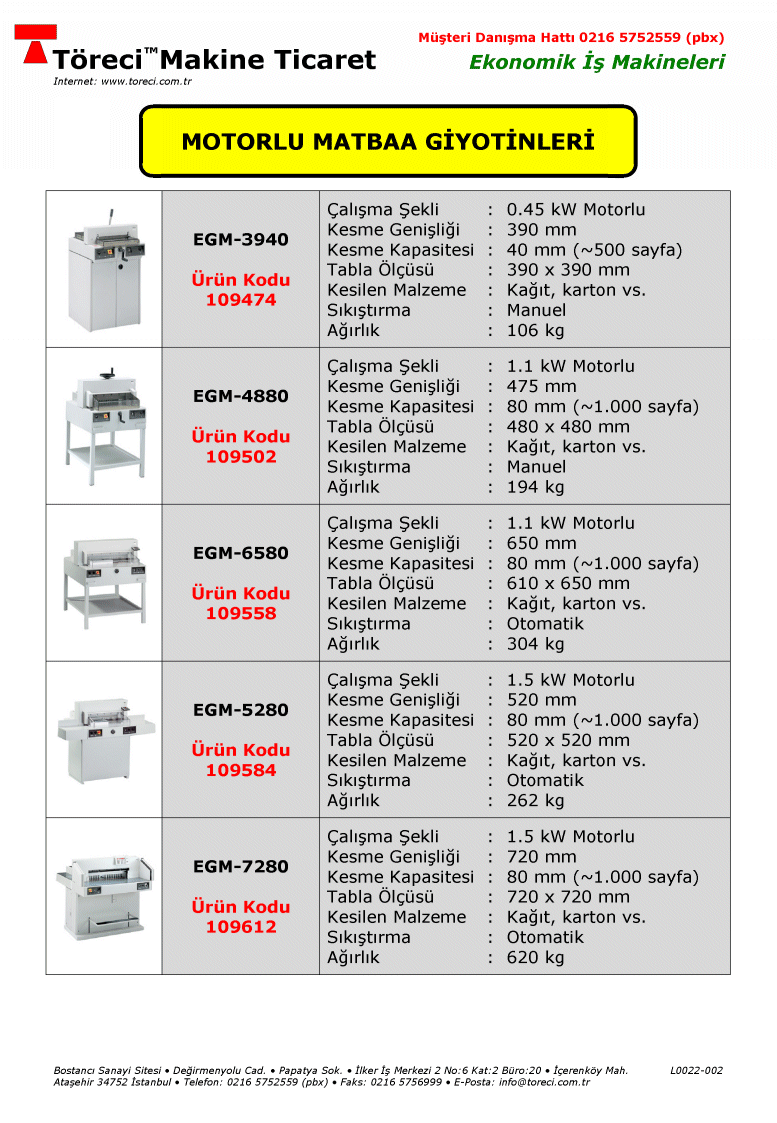 390 - 650 mm kesme kapasiteli elektrik motorlu kağıt giyotin.